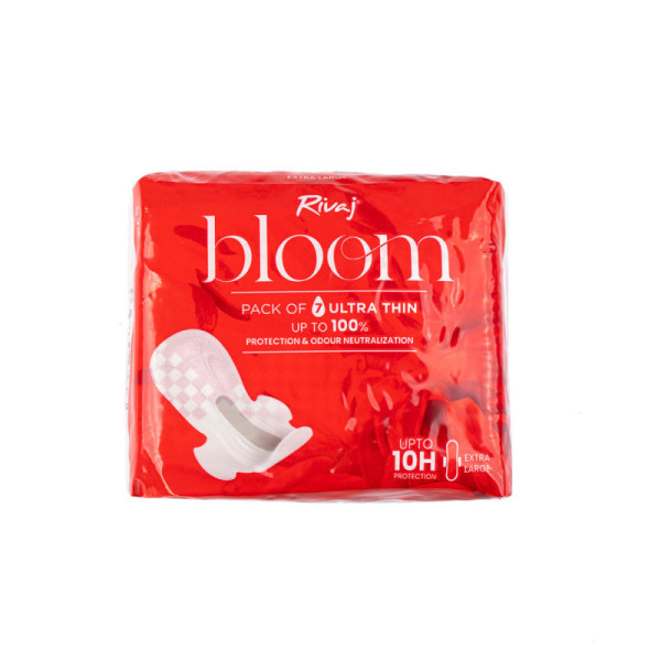 Rivaj Ultra Thin Bloom Sanitary Pads (Extra Large) 7 PCS