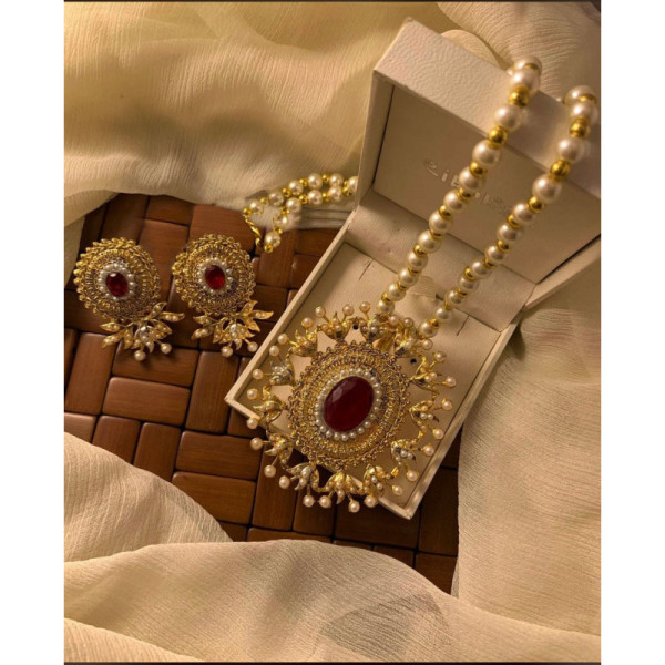 Hanina Locket Set (Maroon)