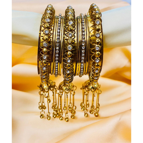 Oxidized Bangles-27 (Golden)