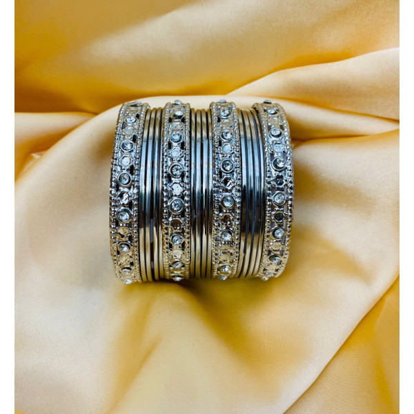 Oxidized Bangles-26 (Silver)