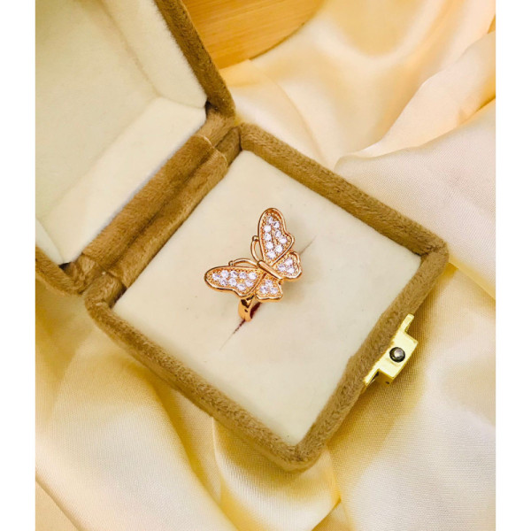 Zircon Butterfly Ring-01 Golden