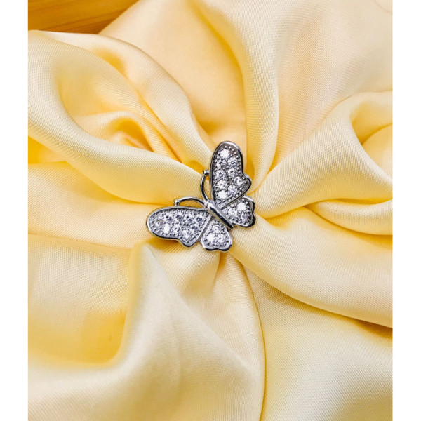 Zircon Butterfly Ring-01 Silver