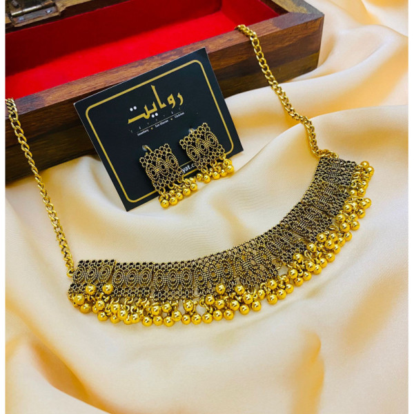 Oxidized Necklace-65 (Golden)