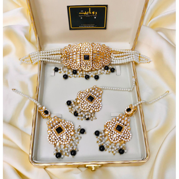 Jodha Choker Set (Black)