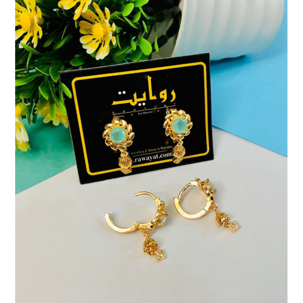 Digital Zircon Earring-21 (Mint Green)