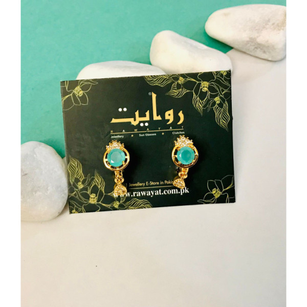 Digital Zircon Earring-15 (Mint Green)