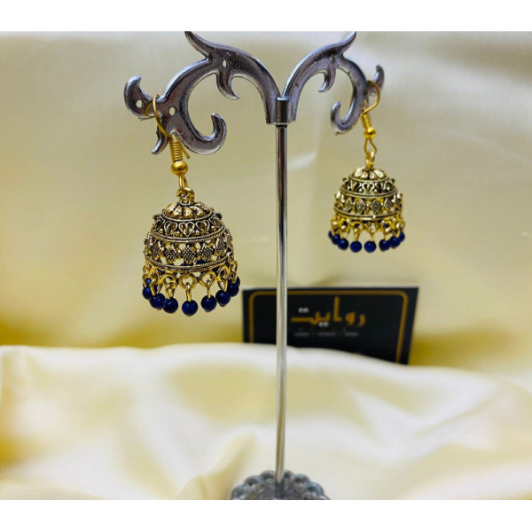 Oxidized Jhumka-114 (Blue)