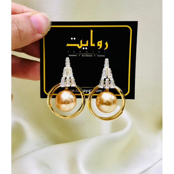 Zircon Earring-77 (Golden)