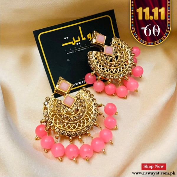 Fancy Earring-72 (Pink)