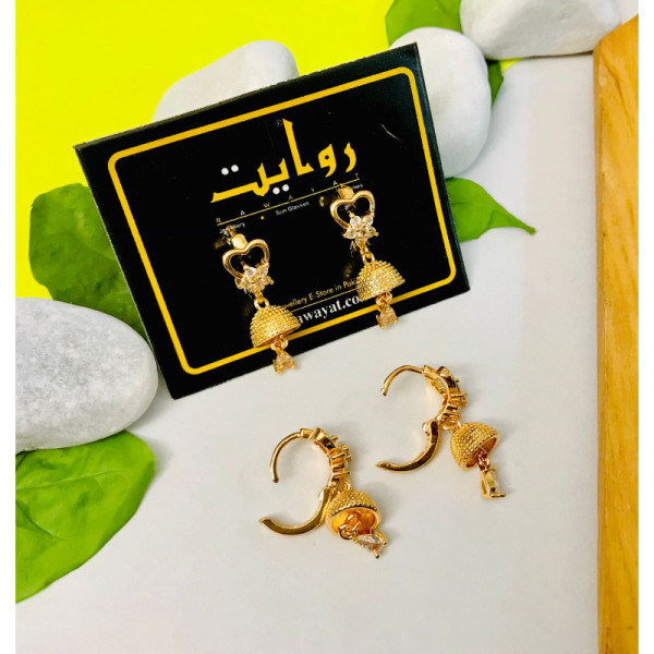 Digital Zircon Earring-23 (Golden)