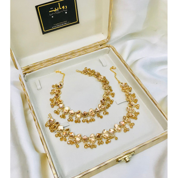 Kundan Anklet-14 (Golden)