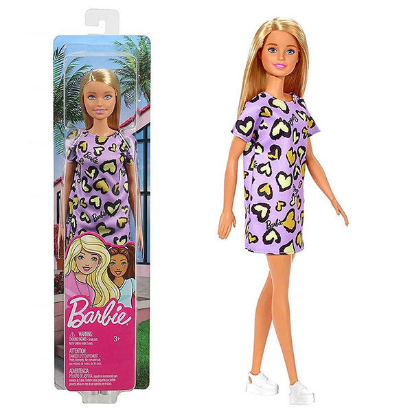 Barbie Doll, Blonde Chic Fashionista Wearing Purple Dress