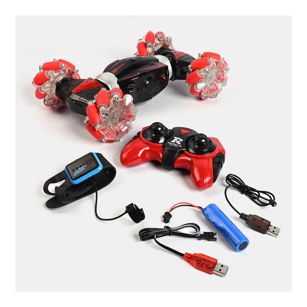 REMOTE CONTROL STUNT CAR WITH HAND SENSOR & LIGHT / MUSIC | RED