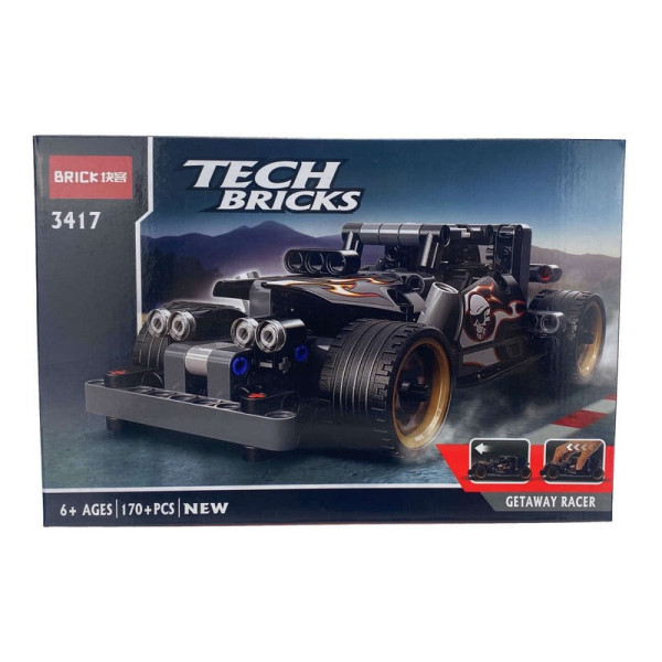 Getaway Racer Building Blocks Pullback Car