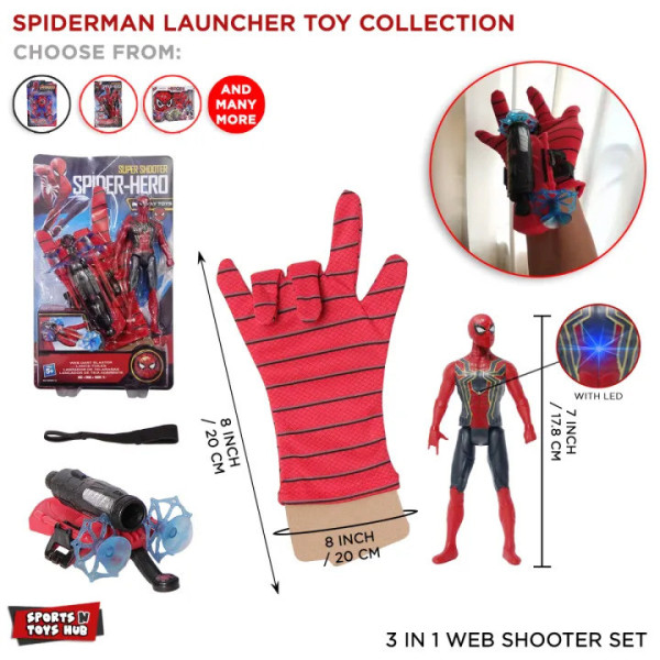 Spiderman with shooter glove toy