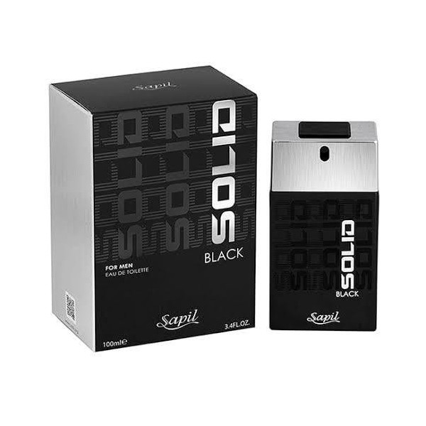 Sapil Solid Black EDT for Men Perfume