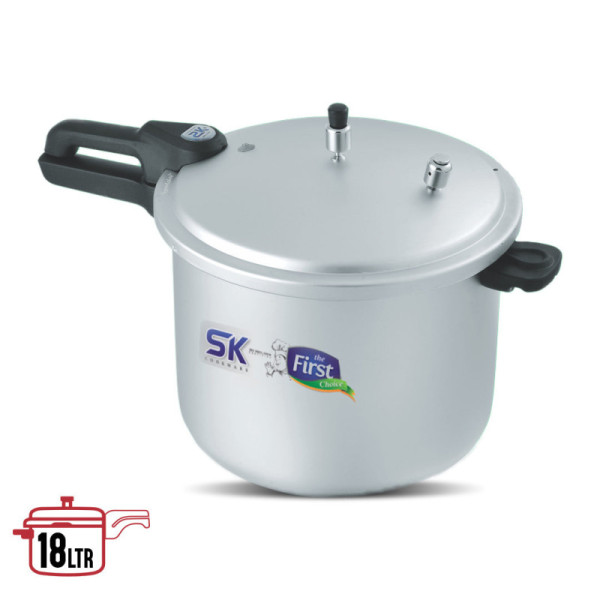 Pearl Commercial Pressure Cooker with Aluminum Body & Wide Open Bakelite Handles