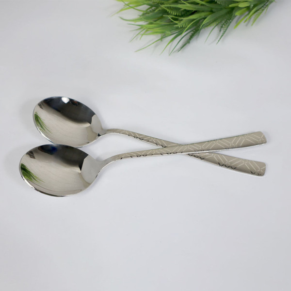 Set of 2 - Stainless Steel Donga/Curry/Salan Serving Spoons