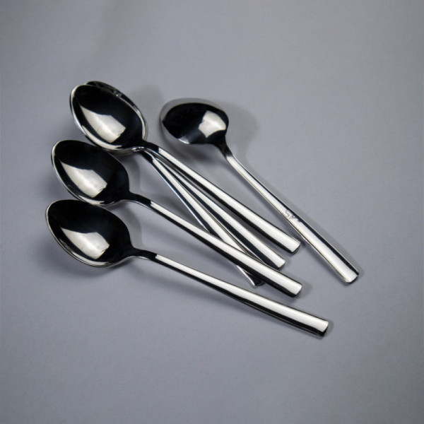 6 Pieces Stainless Steel Tea Spoons Set (Plain)