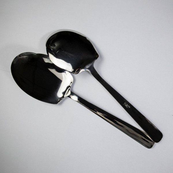 Set of 2 - Stainless Steel Rice Spoons - (Plain)