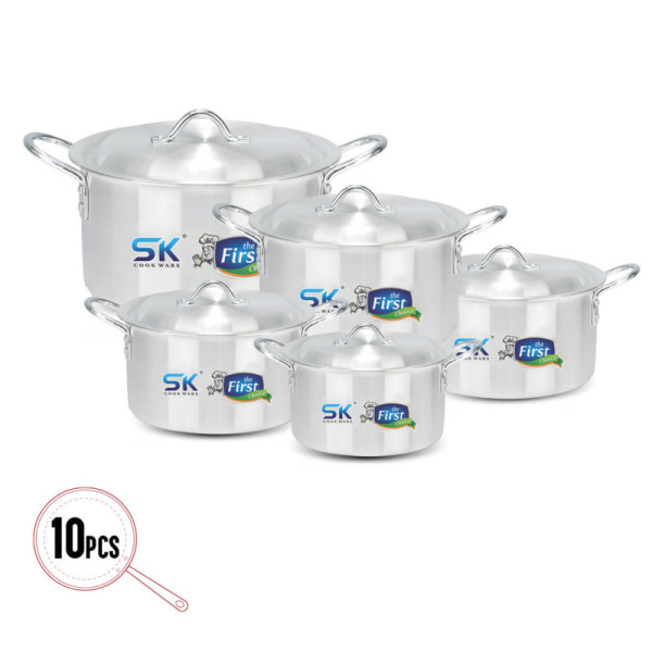 10 Pieces Aluminum Prime Casserole Set - 17 to 26 cm