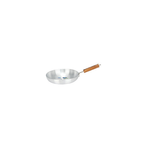 Aluminum Fry Pan Smooth Wooden Handle