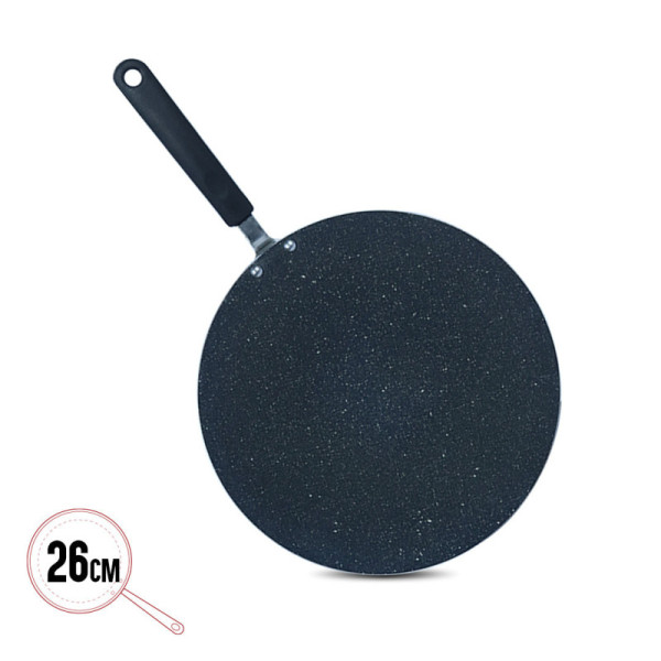 Marble Coated Tawa/Griddle/Paratha Pan - Black