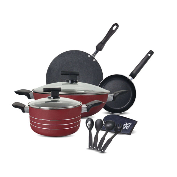 11 Pieces Unbeatable Non Stick Gift Set - Red