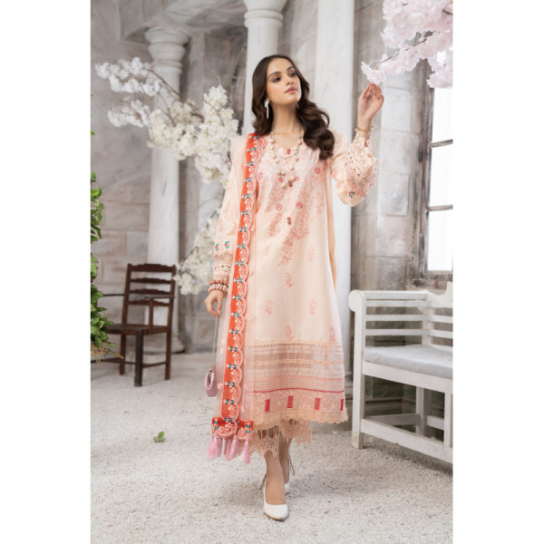 3 Piece Embroidered Lawn Suit | Mann Mayal Collection