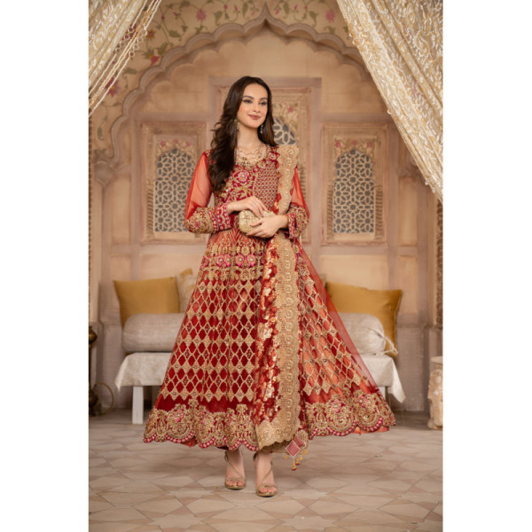 3 Piece Luxury Hand Made Embroidery Suit | Zeenat-E-Husan Collection