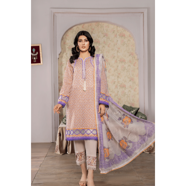 3 Piece Printed Lawn Suit | Traditional Collection