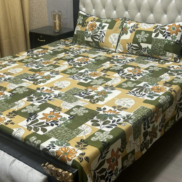 Cotton 3pc bed sheet