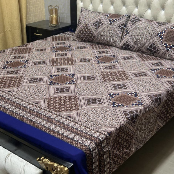 Cotton 3pc bed sheet