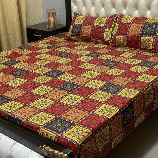 Printed bed sheet 3pc