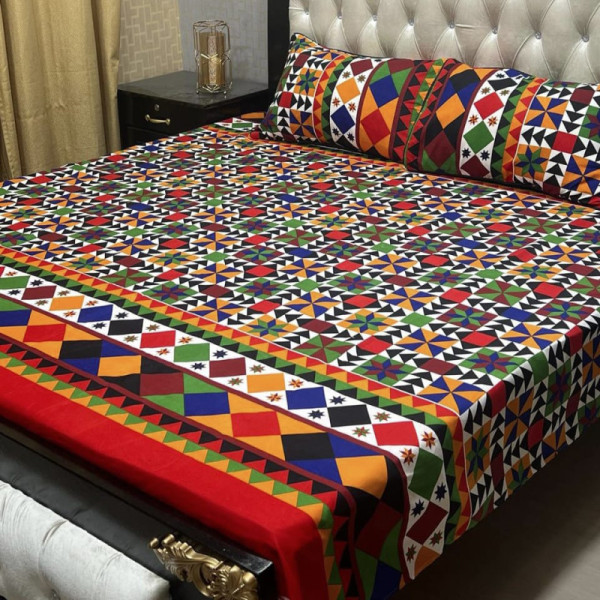 Printed bed sheet 3pc