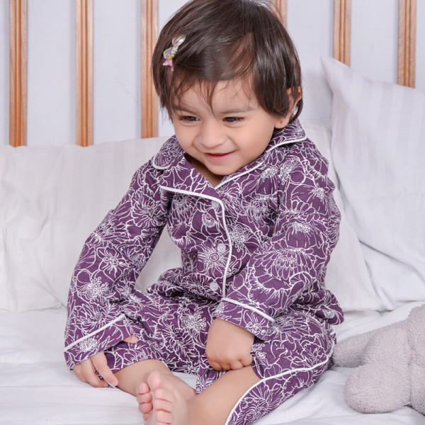 Girls Floral Pajama Set