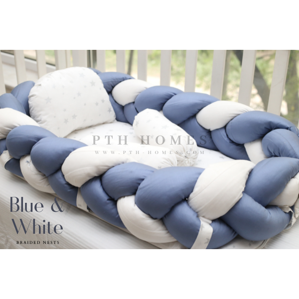 Blue & White - Braided Nest