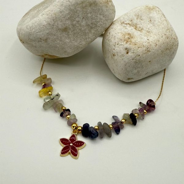 Elegant Multicolor Natural Gemstone Chip Bead Necklace