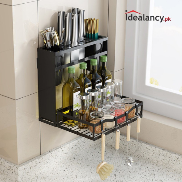 Kitchen Seasoning Storage Rack Foldable