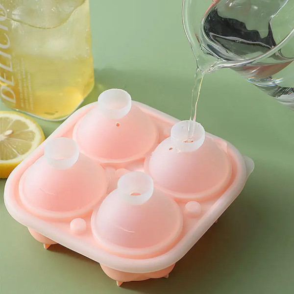 4-Grid Silicone Rose Ice Mold