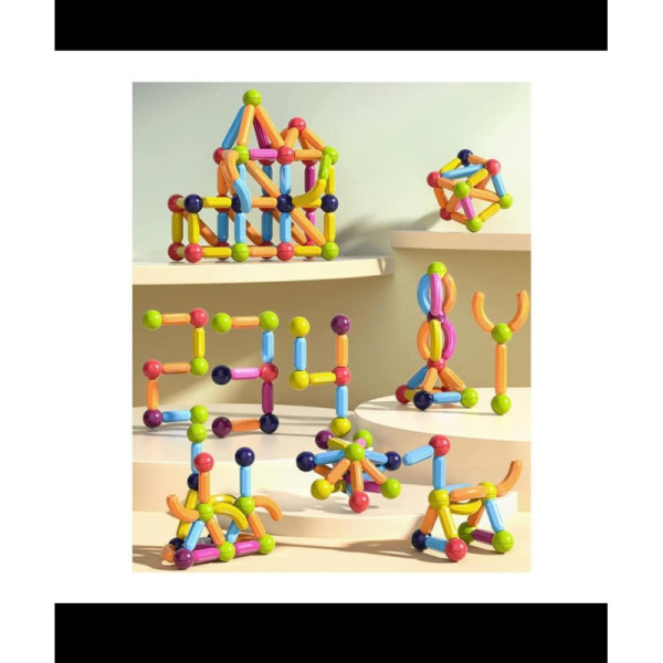 DIY Creative Magnetic Building Blocks – 64 Pieces