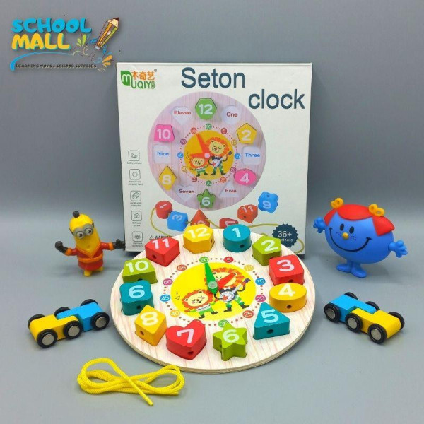 Seton Puzzle Clock Wooden Toy