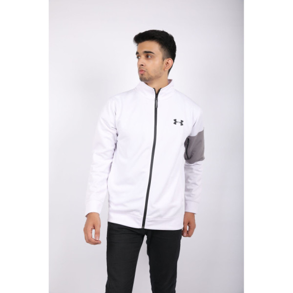 UA White Track Jacket