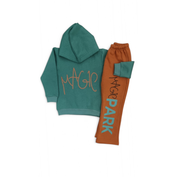 Magic Park Printed Fleece Hoodie & Trouser