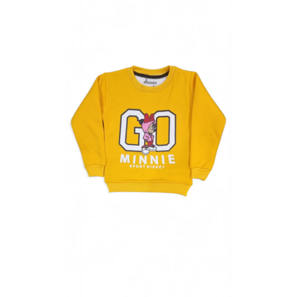 Go Minnie Yellow Embossed Fleece Sweatshirt