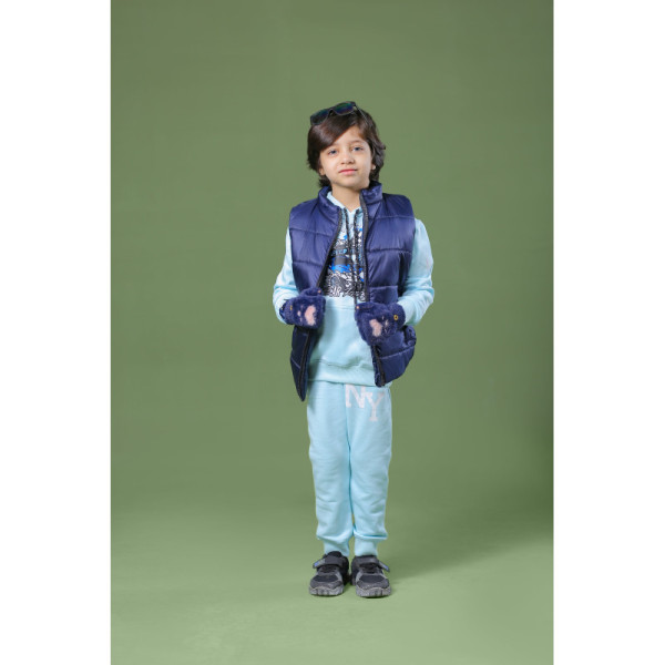 Royal Blue Jacket & Eat My Dust Fleece Hoodie Trouser ( 3 pcs )