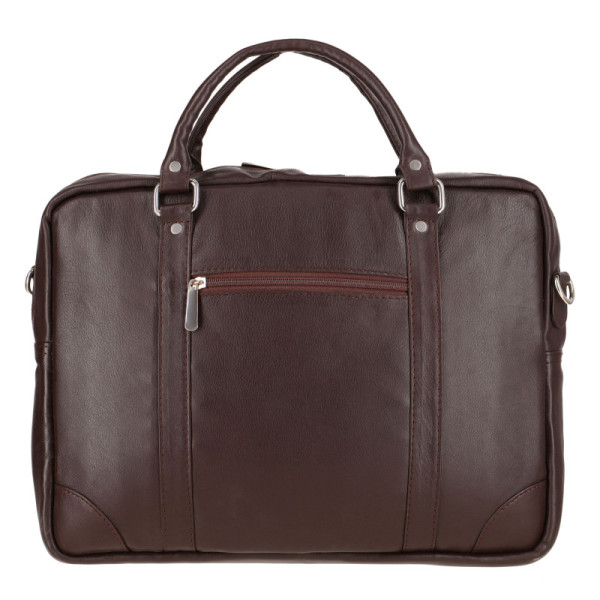 The Maverick Soft Grain Natural Milled Leather Laptop Bag