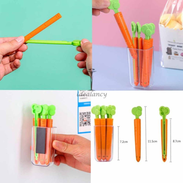 5PCS Food Sealing Clip Carrot Shape