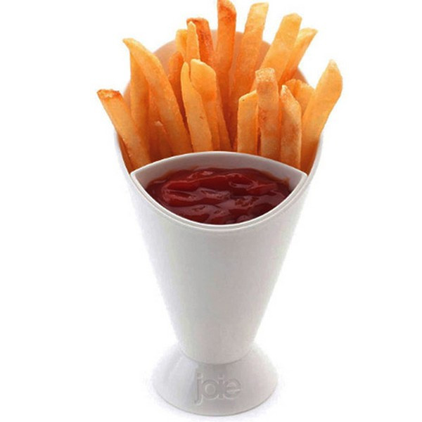 French Fries Dip Cone Cup with Sauce Holder