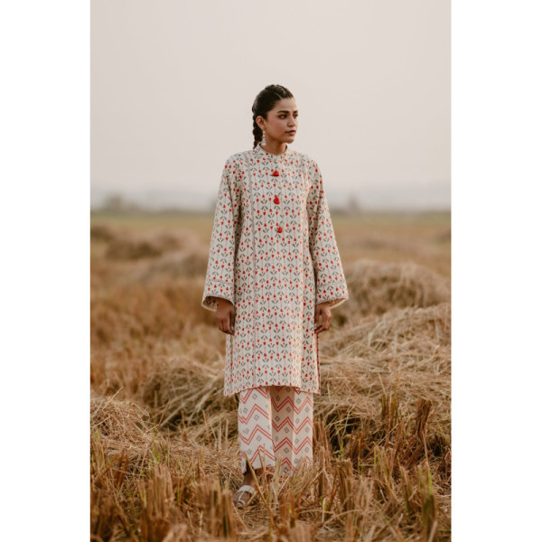 2 Piece - Printed Khaddar Suit - NG-09